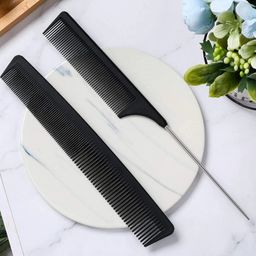 FEELHIGH Set Of 2 Black Hair Cutting Combs-8