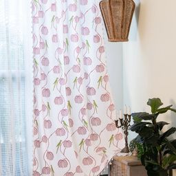 Tranquebar Home Green & Pink Ethnic Motifs Printed Room Darkening Door Curtain-image-85
