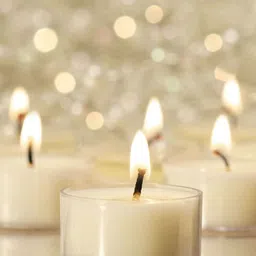 Seva Home Set Of 8 Citrine Tealight Candles image 4
