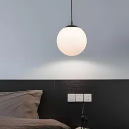 Areezo Black & White Metal Ceiling Lamp-image-96
