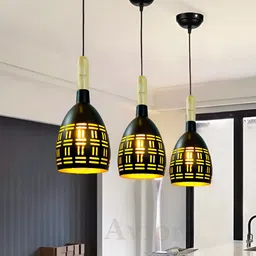Lyse Decor Black Textured Aluminium Ceiling Lamp-image-13