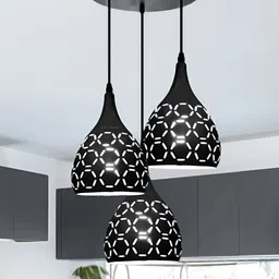 Lyse Decor Black Textured Aluminium Ceiling Lamp-image-12