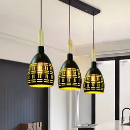 Lyse Decor Black Contemporary Aluminium Spherical Ceiling Lamp-10