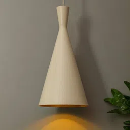 Homesake Off-White Solid Handcrafted Hanging Light-10
