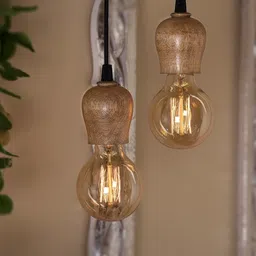 Homesake Beige Solid Hanging Lights-46