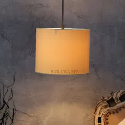 BTR CRAFTS Pale Yellow Cylindrical Shaped Contemporary Ceiling Lamp-17
