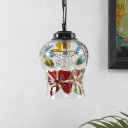Devansh Multicoloured Printed Traditional Hanging Lamp-image-32