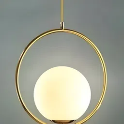 Areezo Gold Toned Spherical Ceiling Lamp-image-83