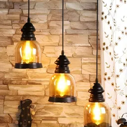 Areezo Gold Toned Bell Metal Ceiling Lamp-image-17
