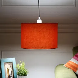 BTR CRAFTS Orange Cylindrical Ceiling Lamp-picture-9