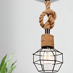 Areezo Black & Brown Abstract Shaped Textured Ceiling Lamp-12
