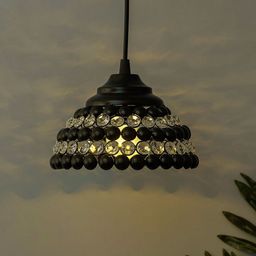 Homesake Black Textured Handcrafted Crystal Hanging Light-image-82