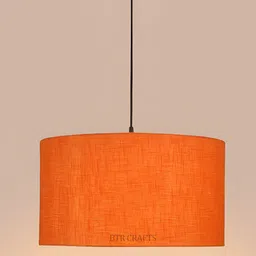 BTR CRAFTS Orange Textured Cylindrical shaped Contemporary Ceiling Lamp-10