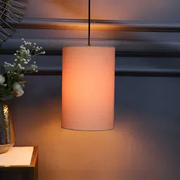 BTR CRAFTS Cream Coloured Cylindrical Ceiling Lamp-image-10