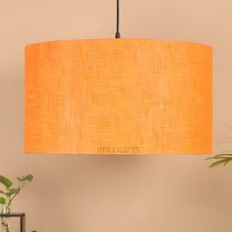 BTR CRAFTS Orange & Black Textured Cylindrical shaped Contemporary Ceiling Lamp-14