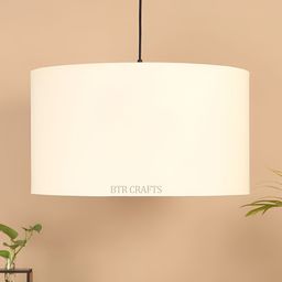 BTR CRAFTS Cream Toned Cylindrical Shaped Contemporary Ceiling Lamp-image-46