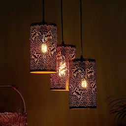 MFD HOME FURNISHING Black Solid Metal Ceiling Pendant Lamp-image-46