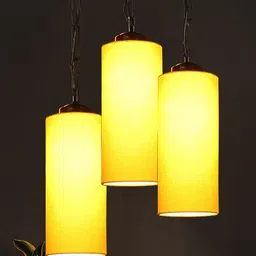 Devansh Yellow Cylindrical Cluster Hanging Lamp-33
