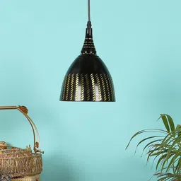 MFD HOME FURNISHING Black Textured Ceiling Lamps-image-76