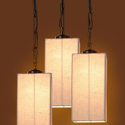 Devansh Grey Square Drum Cluster Ceiling Lamp-55