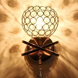 DENICRAAS Gold-Toned Textured Spherical Iron Outdoor Lamps-picture-30