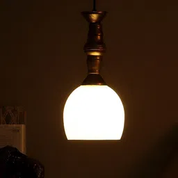 MFD HOME FURNISHING White & Copper Solid Ceiling Lamp-image-49