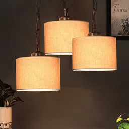 Devansh Grey Drum Cluster Hanging Lamp-42