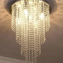 ganeshart Transparent Textured Glass Contemporary Spherical Ceiling Lamp-34