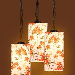Devansh Multicolor Square Drum Cluster Ceiling Lamp-42
