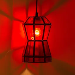 ExclusiveLane Red Glass Radiance Handcrafted Pendant Ceiling Lamps-21