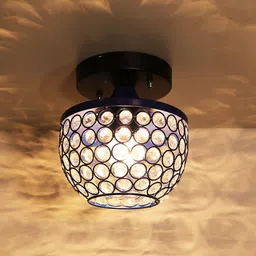Homesake Blue Metal Semi Flush Mount Ceiling Lamp-image-3