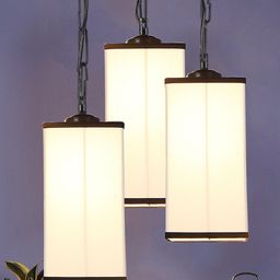 Devansh White Solid Square Cluster Hanging Lamp image 5