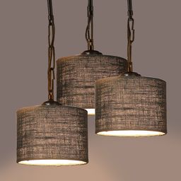 Devansh Grey Jute Cluster Ceiling Lamp image 5