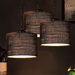 Devansh Grey Jute Cluster Ceiling Lamp image 2