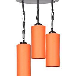 Devansh Orange Cylindrical Drum Cluster Ceiling Lamp image 3