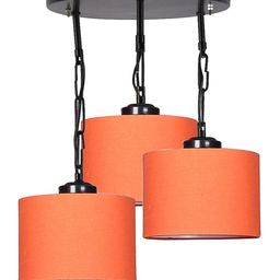 Devansh Orange Cylinder Drum Cluster Ceiling Lamp image 4