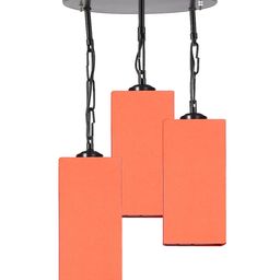 Devansh Orange Solid Square Cluster Hanging Lamp image 3