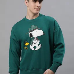 Free Authority Men Peanuts Printed Loose-Fit Sweatshirt-picture-53