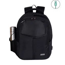 EASY Unisex Black Backpack with USB Charging Port-5