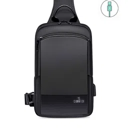 THE CLOWNFISH Unisex Black Backpack with USB Charging Port-48