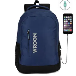WROGN Typography Backpack with USB Charging Port-54