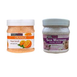 FEELHIGH Set of Orange & Skin Whitening Organic Face & Body Scrub - 500 ml each-17