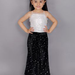 LIL DRAMA Girls Embellished Top with Palazzos-image-34