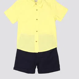 mothercare Boys Pure Cotton Shirt with Shorts-image-34