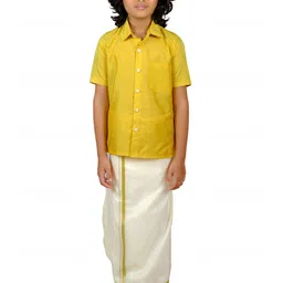 Sethukrishna Boys Yellow Shirt With Dhoti-picture-27