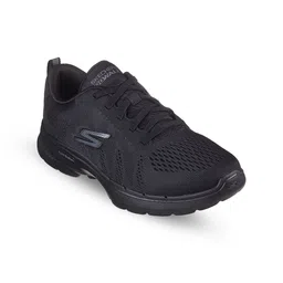 Skechers GO WALK 6 Women Self Design Lace Ups Round Toe Non Marking Walking Shoes-37