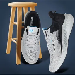 JQR Men WIND Grey Mesh Running Shoes-image-24