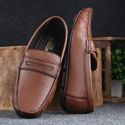 CLOG LONDON Men Leather Square Toe Loafers-67