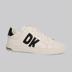 DKNY Women Round Toe Lace-Up Leather Sneakers-29