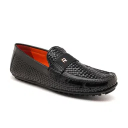 Ruosh Men Textured Lightweight Leather Penny Loafers-image-3